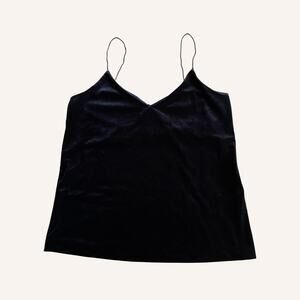 MTWTFSS Trina Velvet Singlet Tank Top Size Small DARK blue